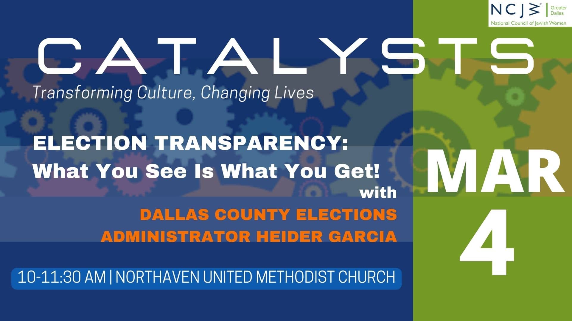 NEW!!! Catalysts: SPRING 2024 - NCJW Greater Dallas Section